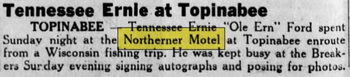 Northerner Motel (Breakers Restaurant) - Sep 12 1959 Tennessee Ernie Ford Visit (newer photo)